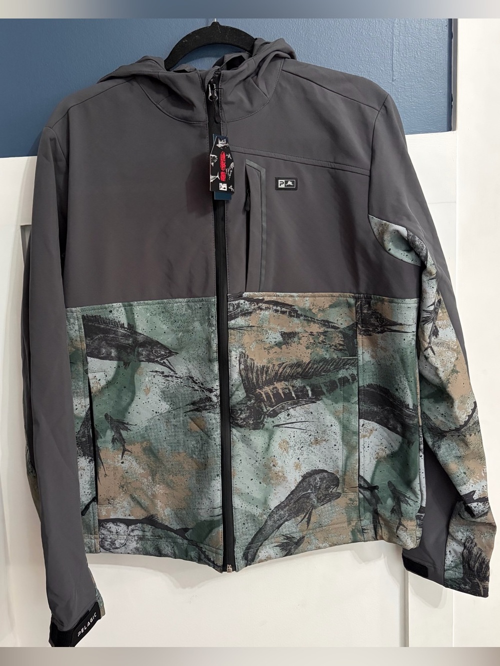 Pelagic Women's Dropshot PolarTek Softshell Jacket Open Seas Army Green Size M